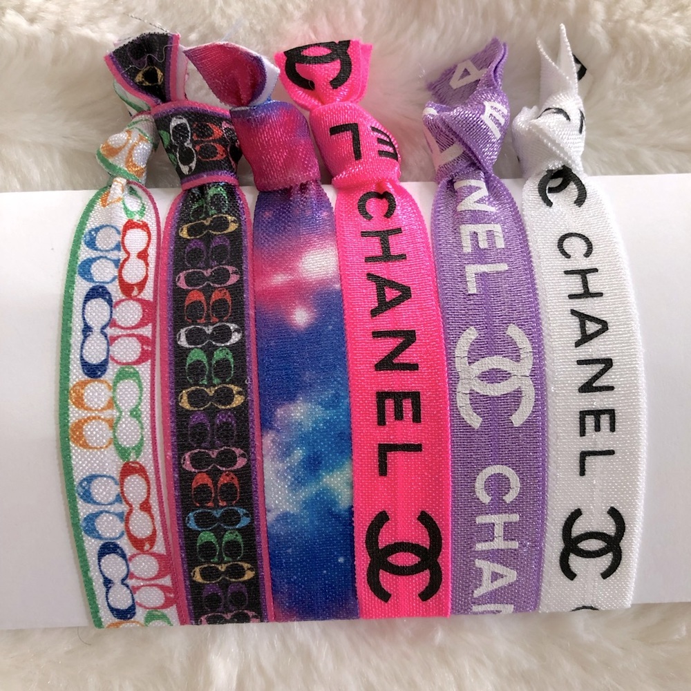 Set of 6 Fold Over Elastic Hair Ties